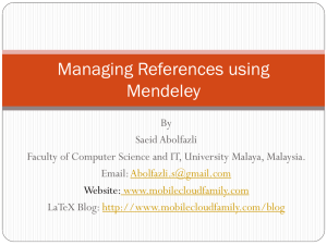 Mendeley for LaTeX - Mobile Cloud Family