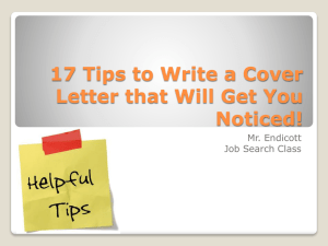 17 Tips to Write a Cover Letter that Will Get You Noticed!