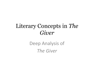 Literary Concepts in The Giver