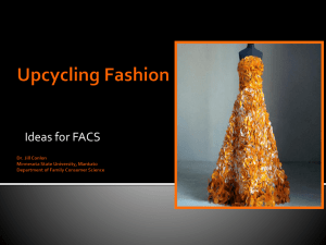 Upcycling Fashion Curriculum - Minnesota State University, Mankato