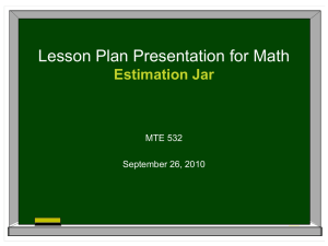 Lesson Plan Presentation for Math