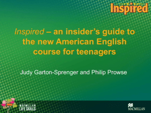 Inspired – an insider`s guide to the new American English course for