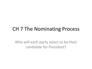 CH 7 The Nominating Process
