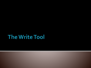 The Write Tool Basics