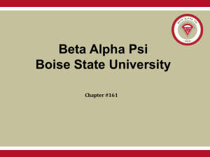 Power Point: Why Join Beta Alpha Psi?