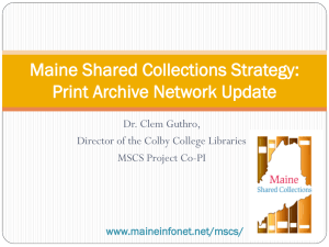 Maine Shared Print
