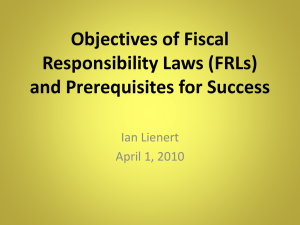 Objectives of Fiscal Responsibility Laws (FRLs)