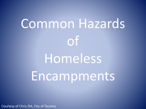 Common Hazards of Homeless Encampments (Courtesy