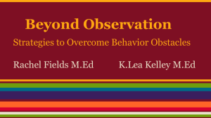 Beyond Observation - Utah Montessori Council
