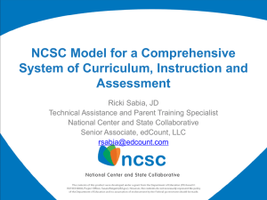 PPT on the NSCS Alternate Assessment