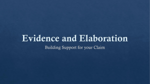 Evidence and Elaboration PowerPoint