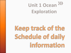 Keep track of the Schedule of daily information