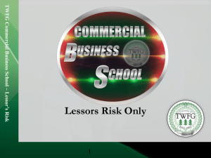 TWFG Commercial Business School – Lessor`s Risk