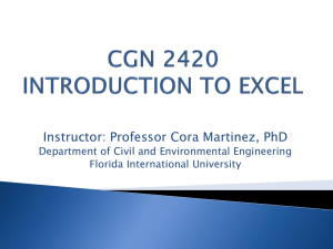 CGN 2420 Computer tools for civil engineers