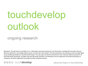 Libraries in TouchDevelop