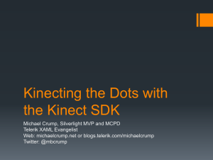 Kinecting the Dots with the Kinect SDK