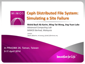 A Demo of Ceph Distributed File System over Wide
