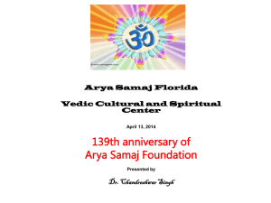 Arya Samaj Foundation Day