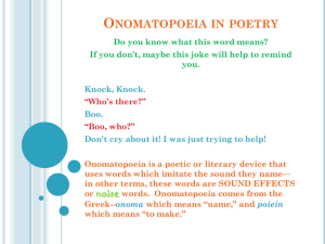 Onomatopoeia in poetry