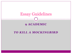 9 Academic To Kill a mockingbird