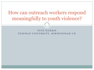 How can outreach workers respond meaningfully to youth violence?