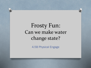 Frosty Fun: Can we make water change state?