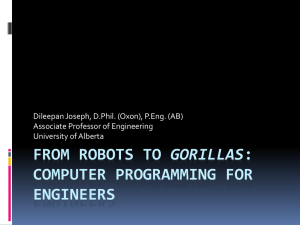 From Robots to Gorillas - Department of Electrical & Computer