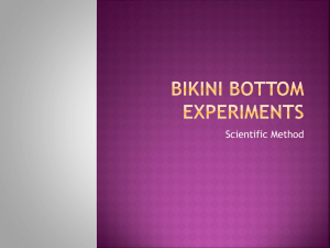 Bikini Bottom Experiments