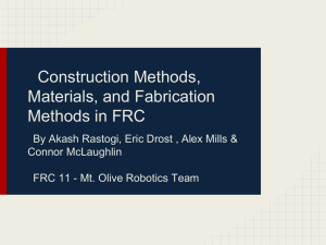 Construction, Materials & Fabrication Presentation