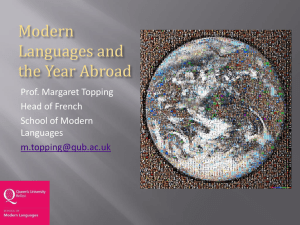 Modern Languages Students and the Year Abroad