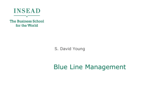 Blue Line Management: What managing for value really