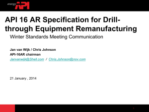 API 16AR Winter Standards Meeting 2014 (rev 0)