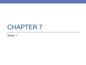 Chapter 7 Week 1