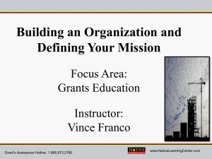 Building an Organization & Defining Your Organization