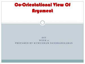 Co-Orientational View Of Argument