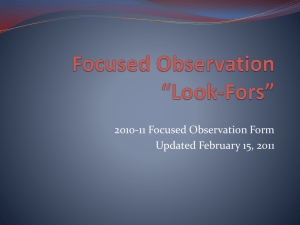 Focused Observation *Look