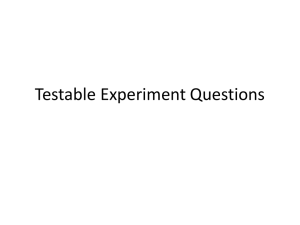 Testable Experiment Questions