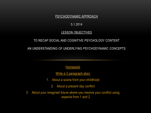 Psychodynamic Approach 5.1.2014 Lesson
