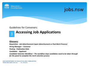 3. Guidelines for Conveners: Accessing job applications