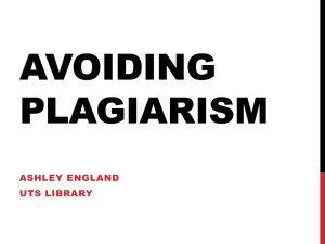 Avoiding Plagiarism - UTS Library - University of Technology, Sydney