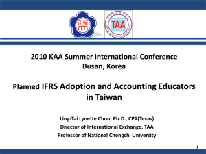 Planned IFRS Adoption and Accounting Educators in Taiwan
