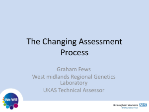 The Changing Assessment Process