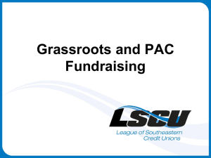 Grassroots and PAC Fundraising Plan to Win