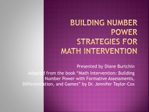 Building Number Power Strategies for Math Intervention