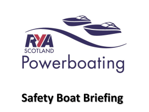 RYA Safety Boat Briefing
