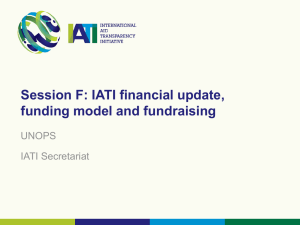 IATI financial update - International Aid Transparency Initiative