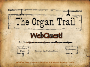 The Organ Trail Webquest