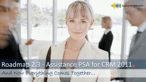 Assistance PSA for CRM 2011