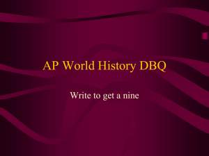 AP World History DBQ