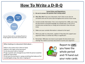 How to DBQ!